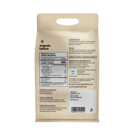 ORGANIC TATTVA Traditional Pure Basmati Rice