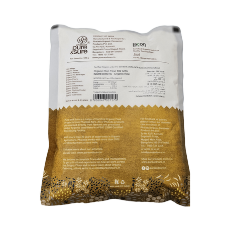 PURE & SURE Organic Rice Flour | 500 g