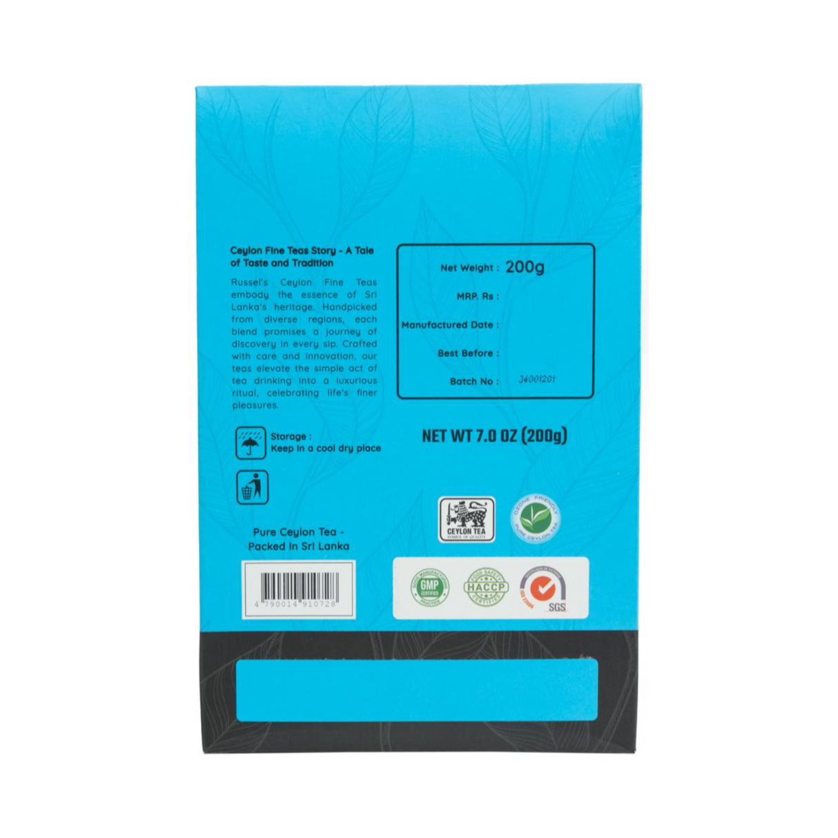 RUSSEL'S Ceylon Pure Relaxing Black Tea | 50g