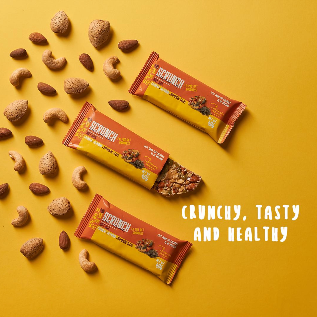 Scrunch Bar Nuts Almond, Cashew & Pumpkin Seed | 40g