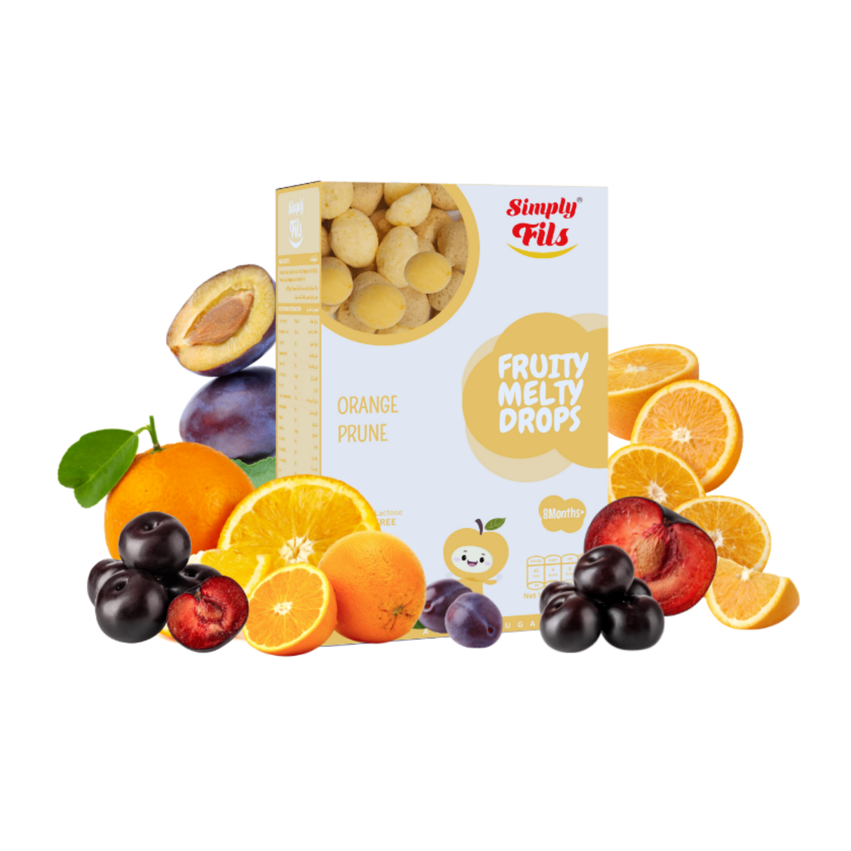 SIMPLY FILS Fruity Melty Drops -Orange Prune