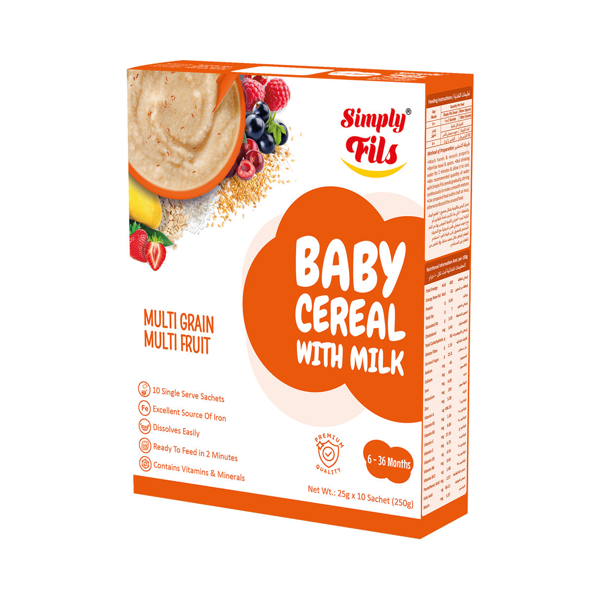 SIMPLY FILS Multigrains Multifruits