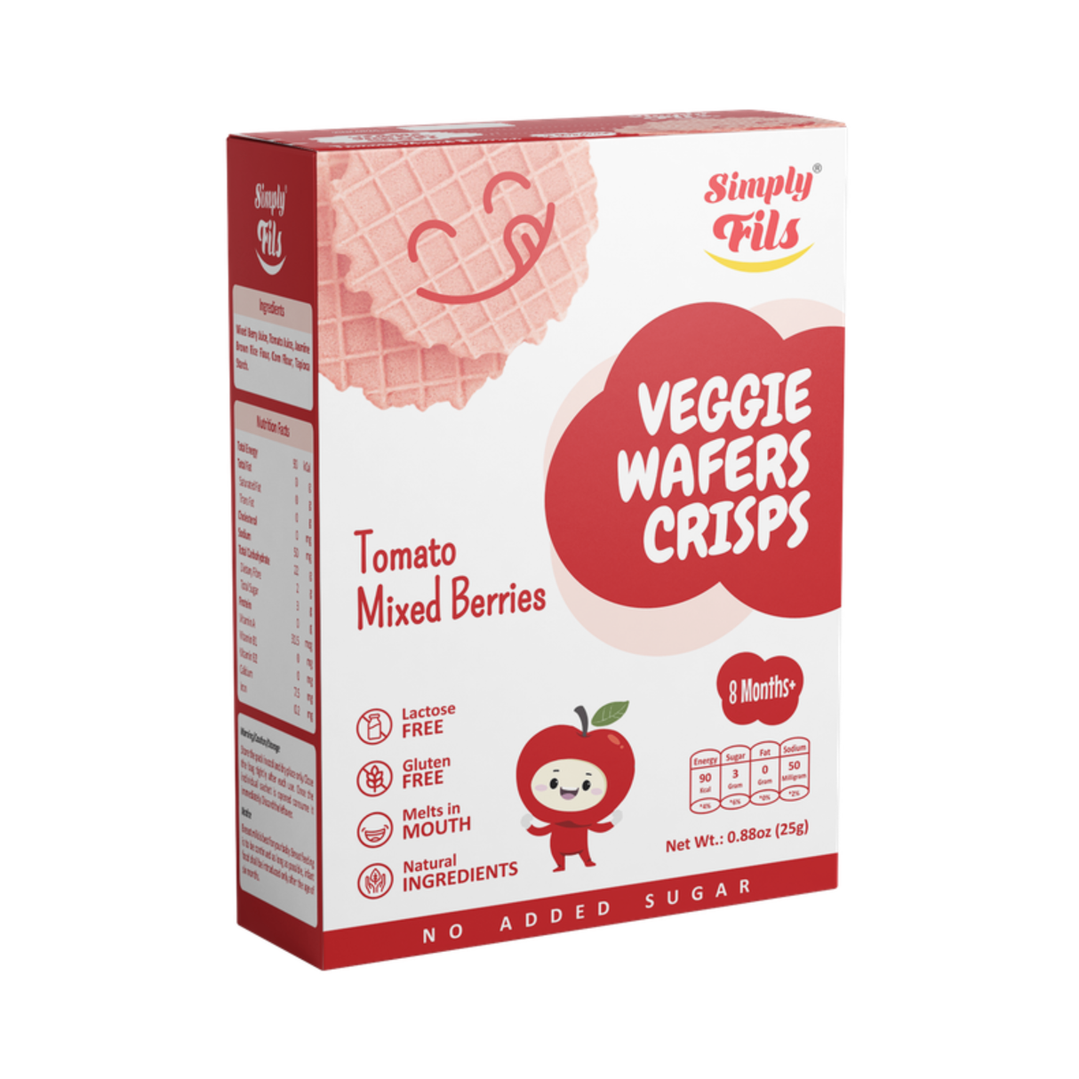SIMPLY FILS Veggie Wafera Crisps- Tomato Mixed Berries