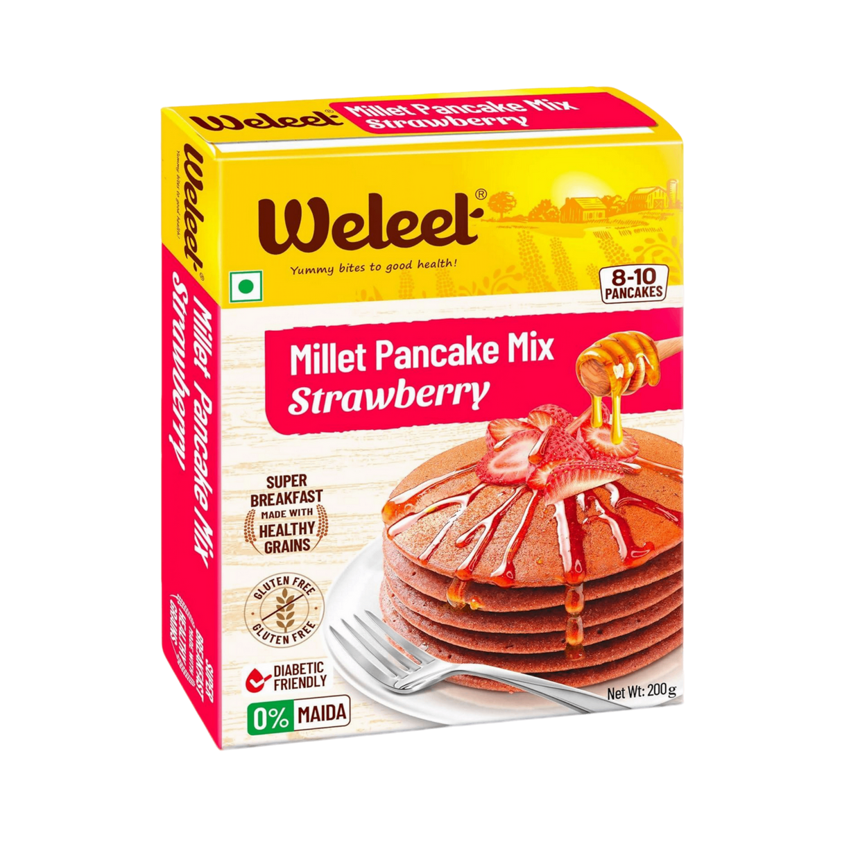 WELEET Millet Pancake Mix - Strawberry