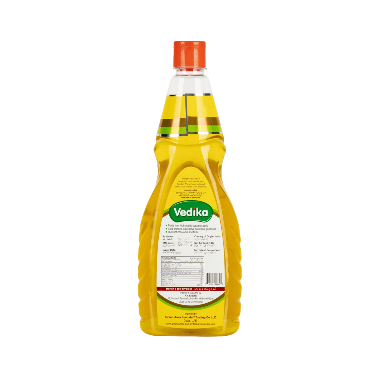 VEDIKA Sesame Oil: Wooden Cold Pressed  | 1 Litre