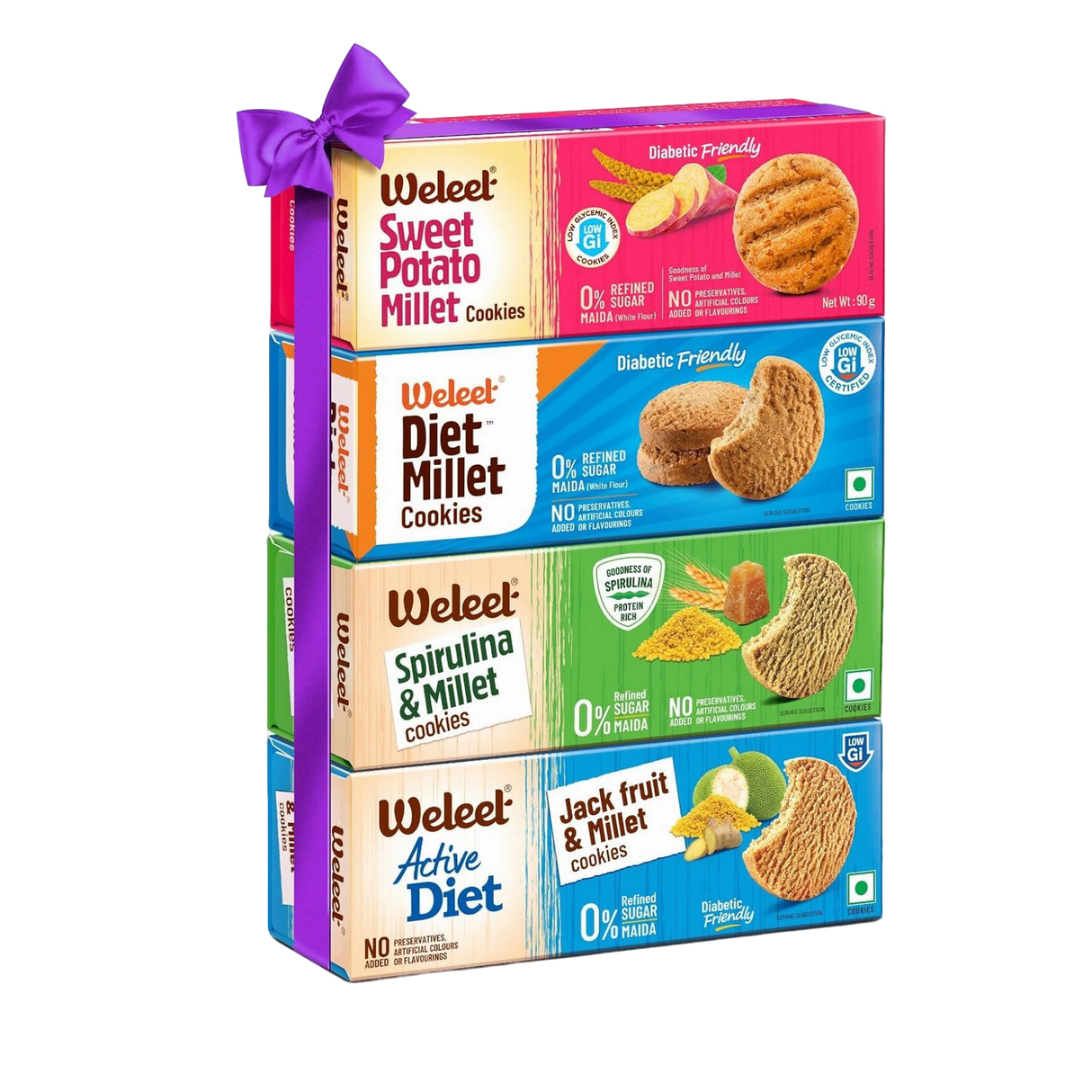 WELEET Assorted Premium Millet Cookies - Pack of 4