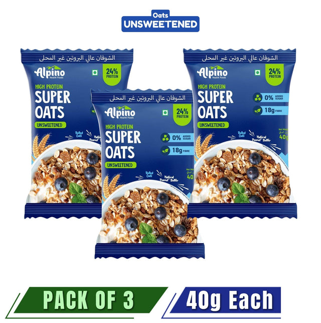 ALPINO Super Oats: Unsweetened (Bites) - Pack of 3 - Nourify