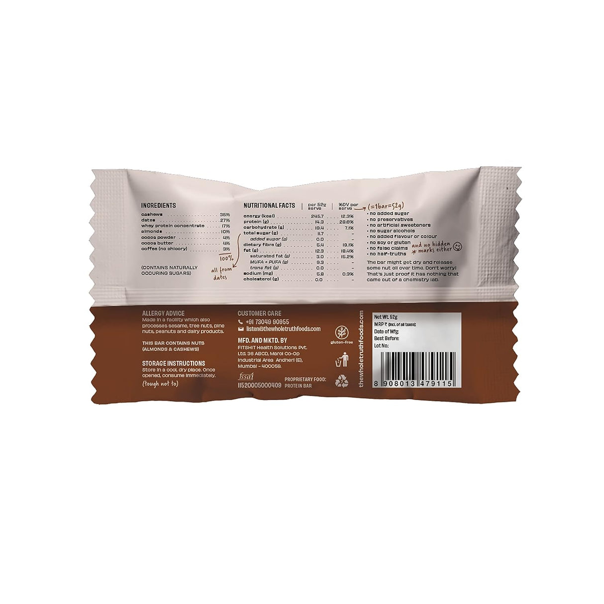 Coffee Cocoa Protein Bar - Nourify