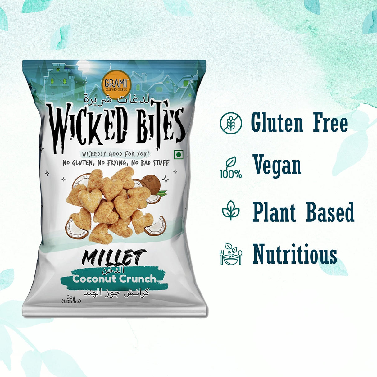 GRAMI Millet Wicked Bites: Coconut Crunch - Pack of 4 - Nourify