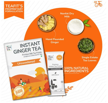 Instant Ginger Tea Premix | 14g x 10 pcs - Nourify