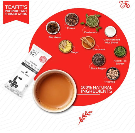 Instant Spiced Tea Premix | 14g x 10 pcs - Nourify