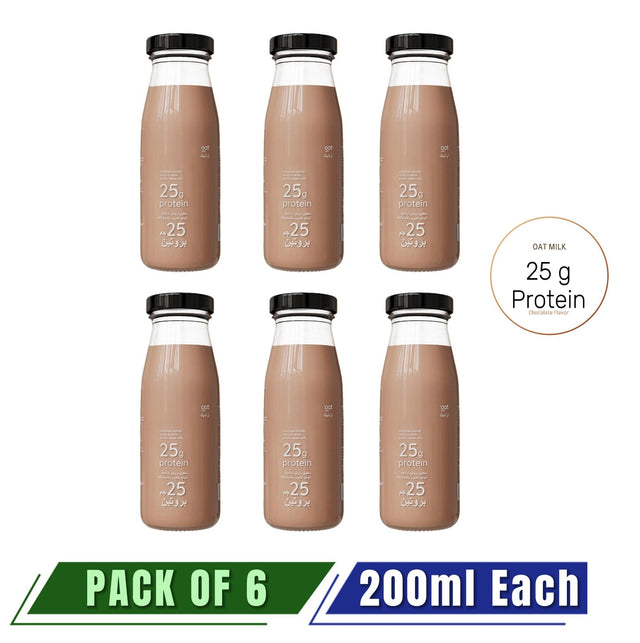 Oat Milk with Chocolate & Protein | 200 ml - Pack of 6 - Nourify