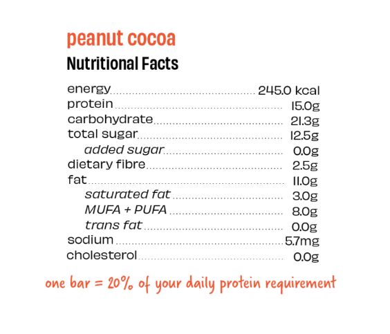 WHOLE TRUTH Peanut Cocoa Protein Bar - Pack of 6 - Nourify